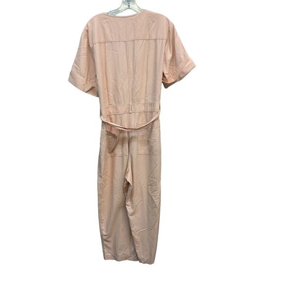 MADEWELL Top-Stitched Coverall Jumpsuit Bashful Blush sz 10 - Picture 10 of 10